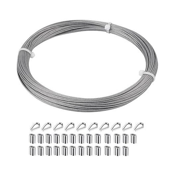 Stainless Steel Aircraft Cable 100FT 7x7 Strand