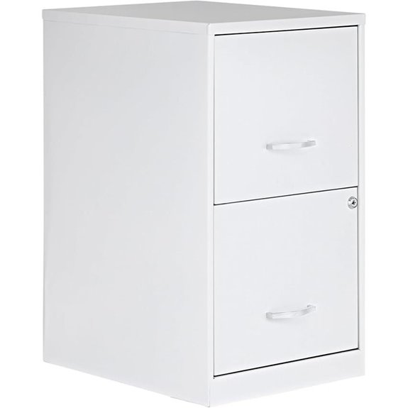2-Drawer Locking Filing Cabinet Steel Space-Saving