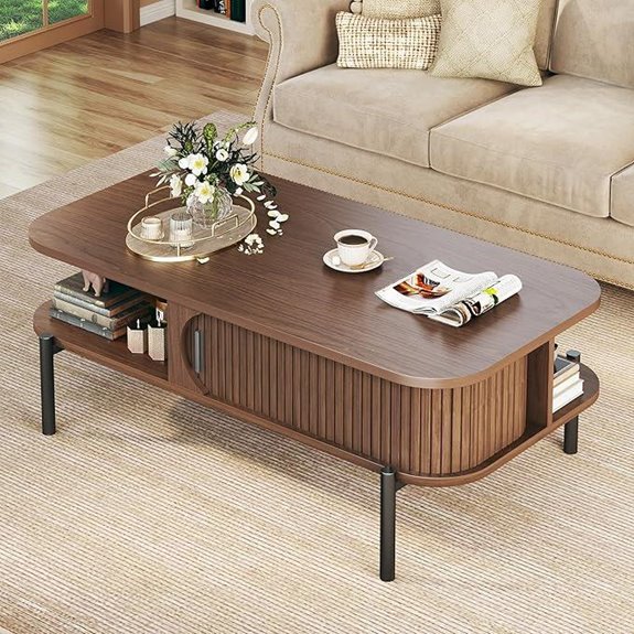 Mid-Century Modern Coffee Table with Storage
