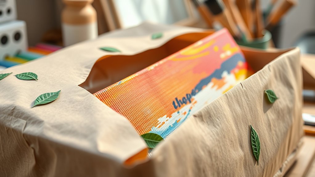 sustainable eco conscious art packaging