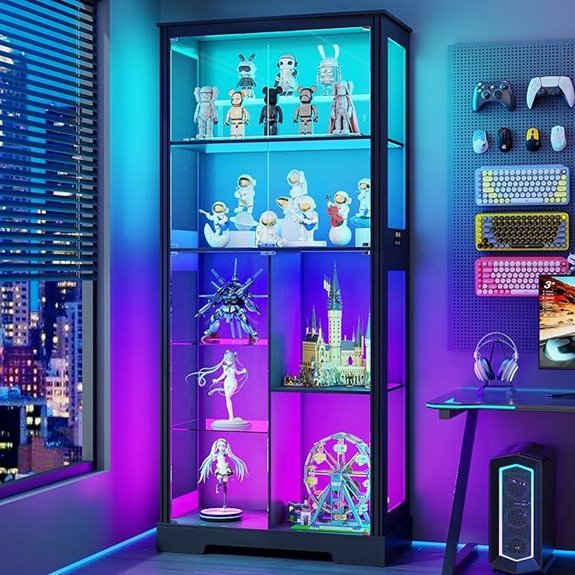 71” Glass Display Cabinet with RGB Light