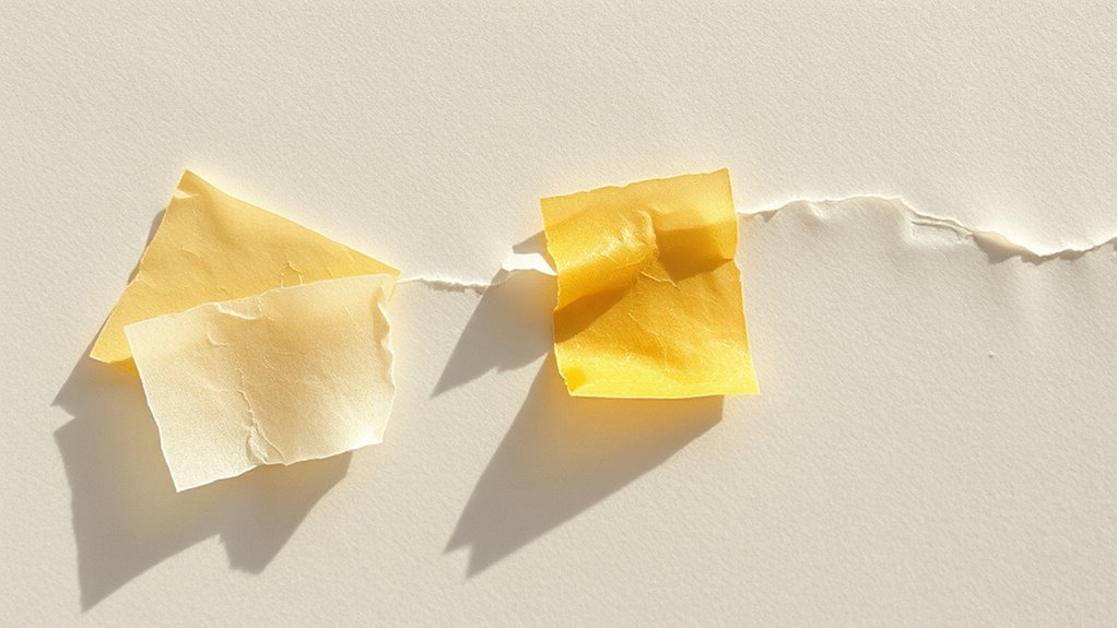 tape damages paper artwork