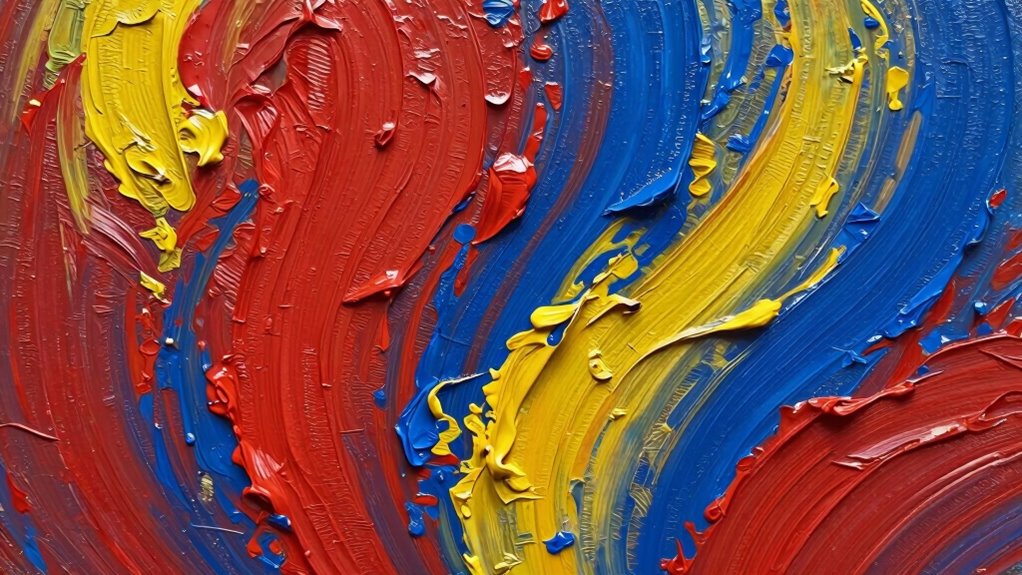 thick expressive paint application