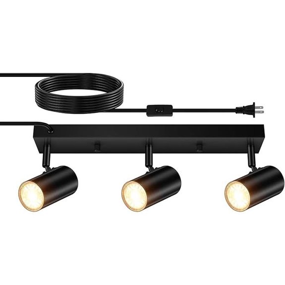 3-Light Track Lighting Kit with Wall Mount