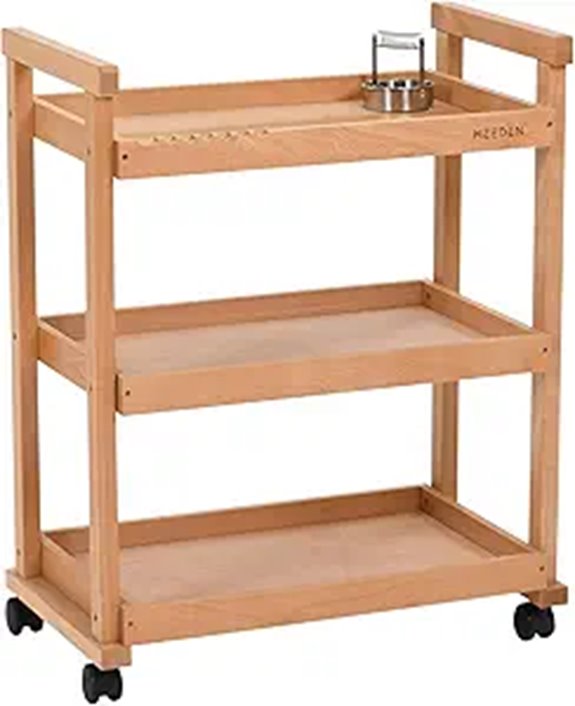 MEEDEN 3-Tier Rolling Art Storage Cart