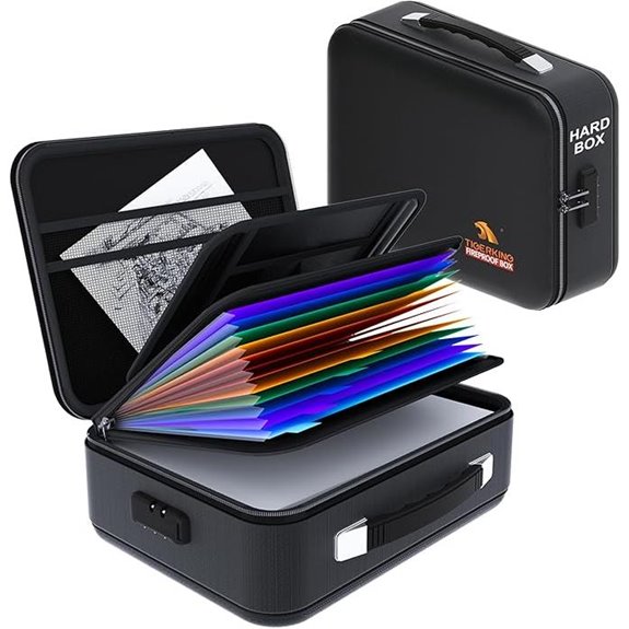 Tigerking Fireproof Document Safe with Lock and Handle