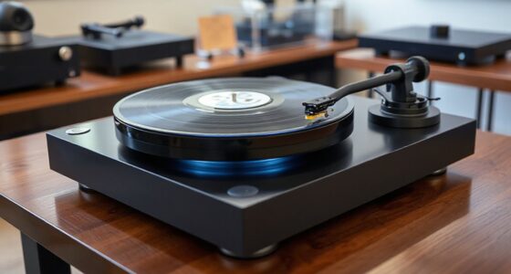 top belt drive turntables