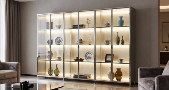 top glass display cabinets