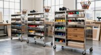 top rolling art storage racks