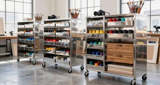 top rolling art storage racks