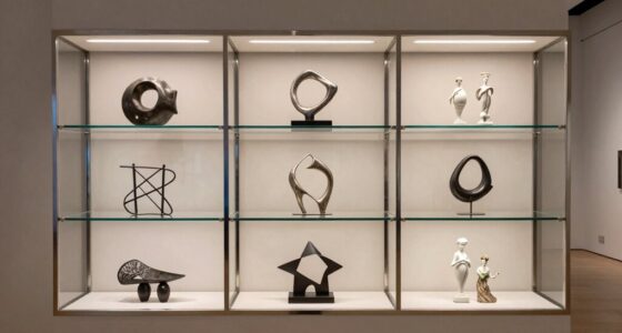 top sculpture display cabinets