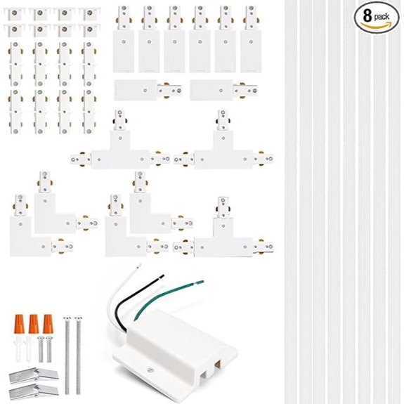 H Track Lighting Rails Kit with Canopy & Connectors