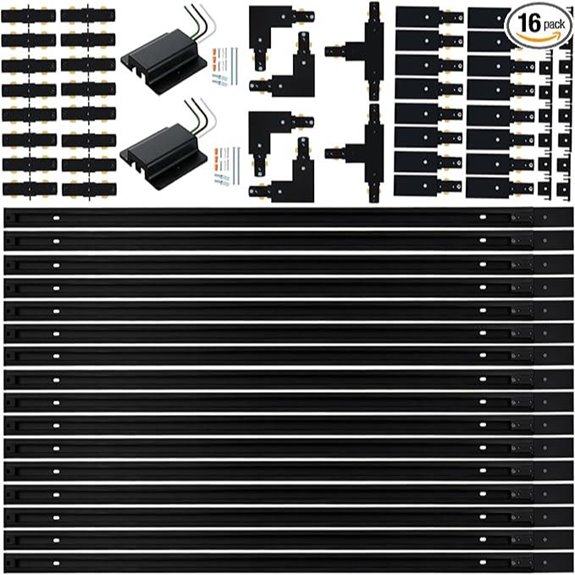 H Track Lighting Rail Kit with Connectors and End Caps