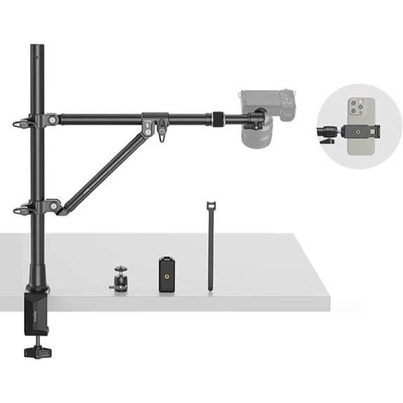 triangle desk mount with phone