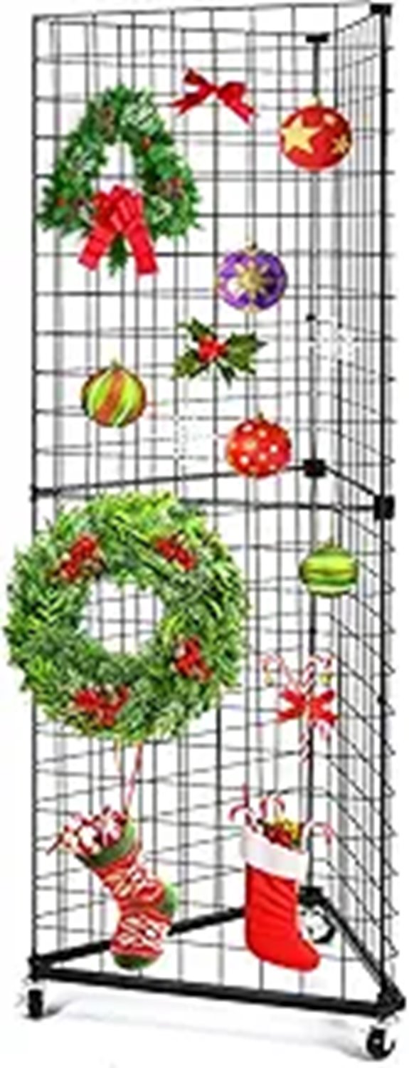 triangular gridwall display stand