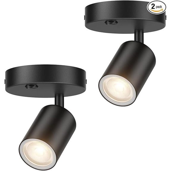 2-Pack Dimmable Indoor LED Spotlights Black