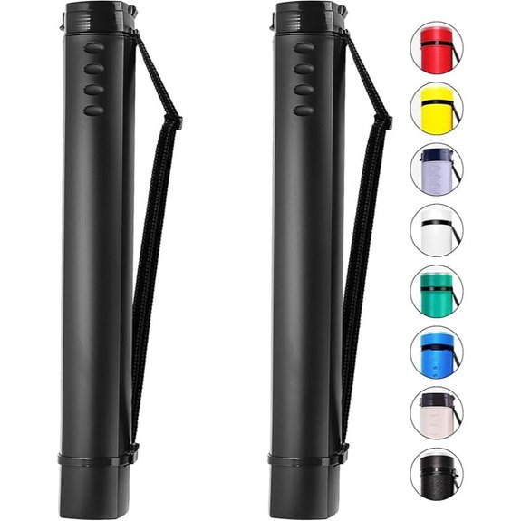 2-Pack Extendable Poster Tubes with Shoulder Straps