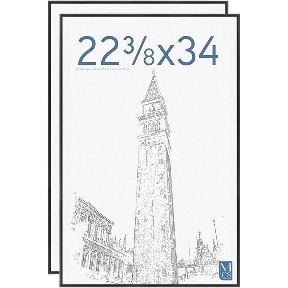 MCS 22.375x34 Black Poster Frame 2-Pack