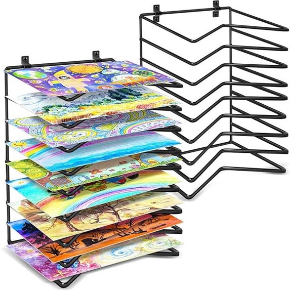 Vowcarol 2-Pack Art Drying Rack with Shelves