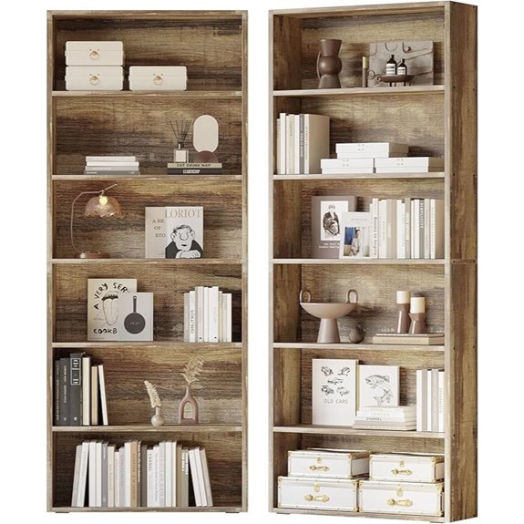 IRONCK 2-Tier Floor Bookcase for Home and Office