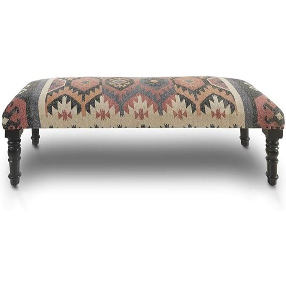 LR Home Upholstered Bench with Cushion 47 Inches