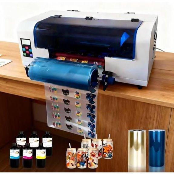 A3+ UV DTF Printer with Ink and Film Rolls
