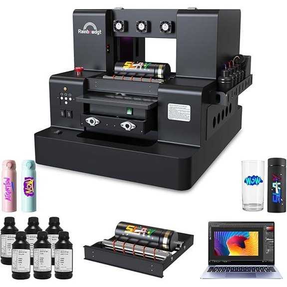 RainbowDGT UV Printer with Computer and Accessories