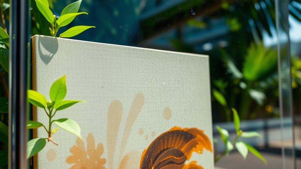 uv protected outdoor glass