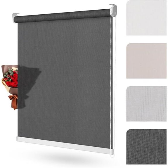 BERISSA Light Filtering Roller Shades UV Protection Fabric