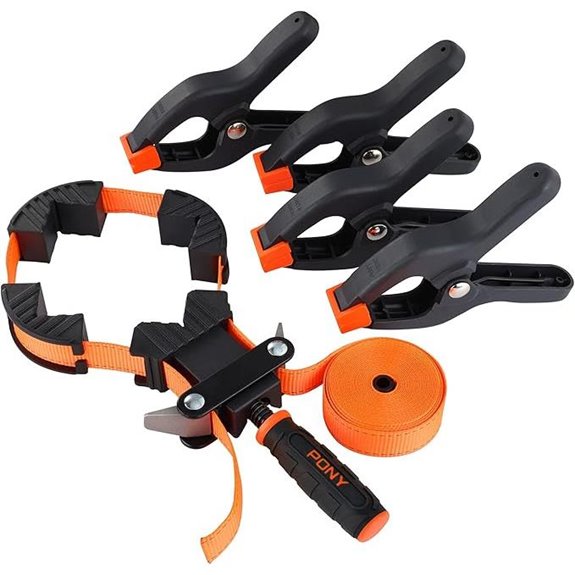 PONY 5-in-1 Strap Clamp with Spring Clamps (4-Pack)