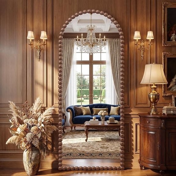 Antok Vintage Full Length Mirror with Stand and Beads