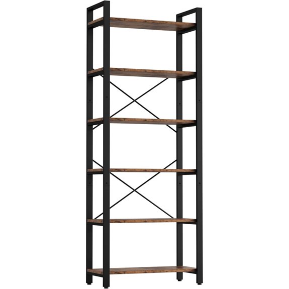 IRONCK 6-Tier Ladder Shelf Vintage Industrial Bookcase