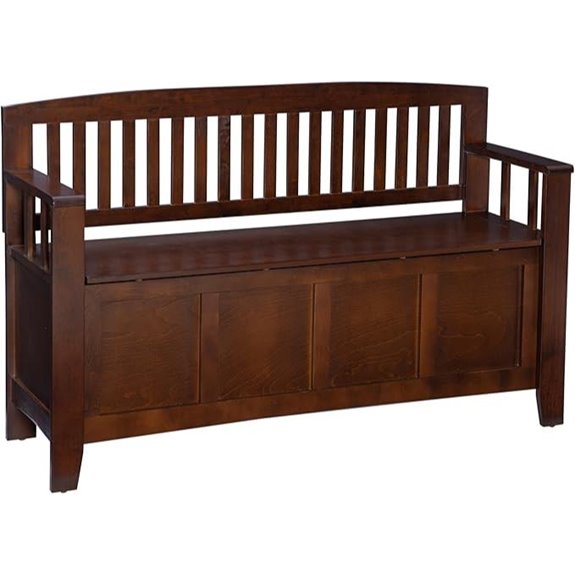 Linon Cynthia Walnut Storage Bench (50W)