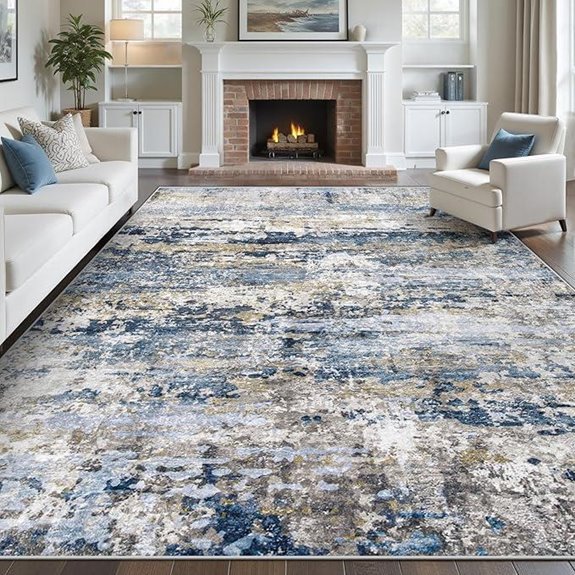 Washable 8x10 Area Rug for Living Room