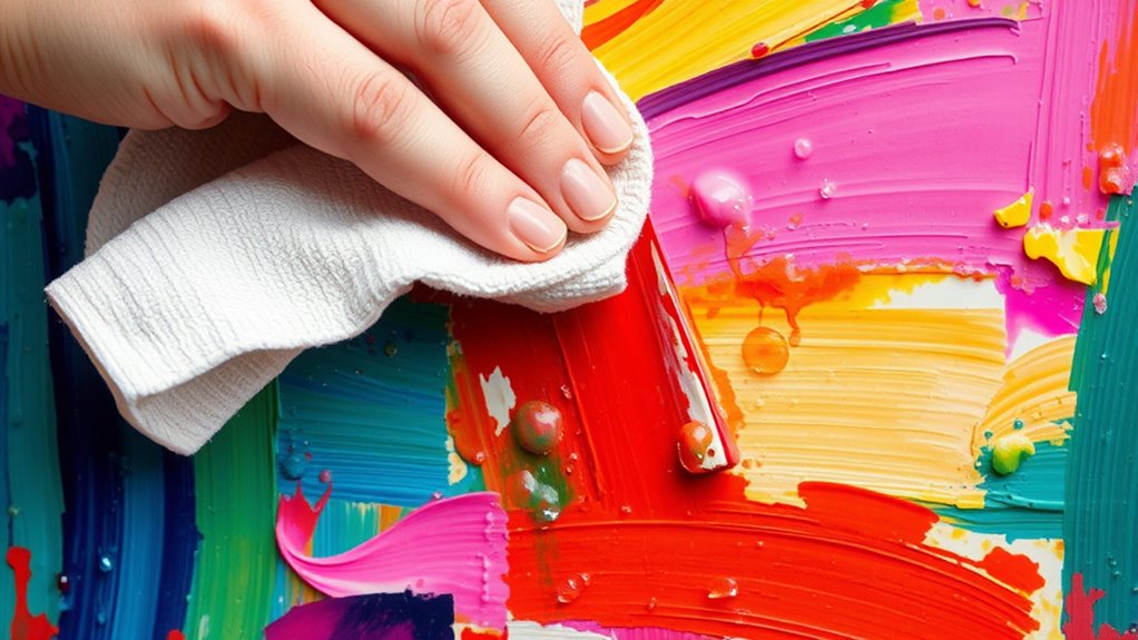 water damage weakens acrylic paint