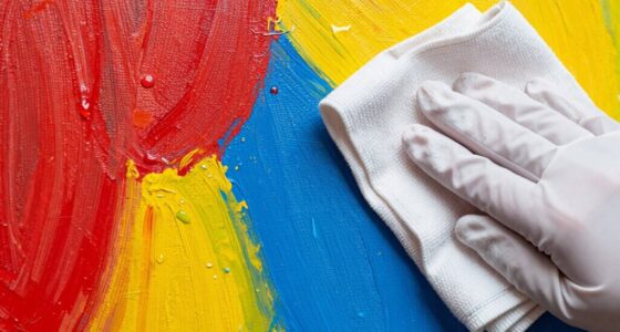 water damages acrylic artwork