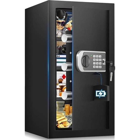 Fireproof Waterproof Safe with Digital Keypad