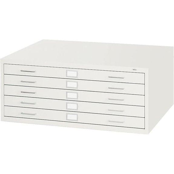 Safco 36 Flat File with 5 Drawers (White)