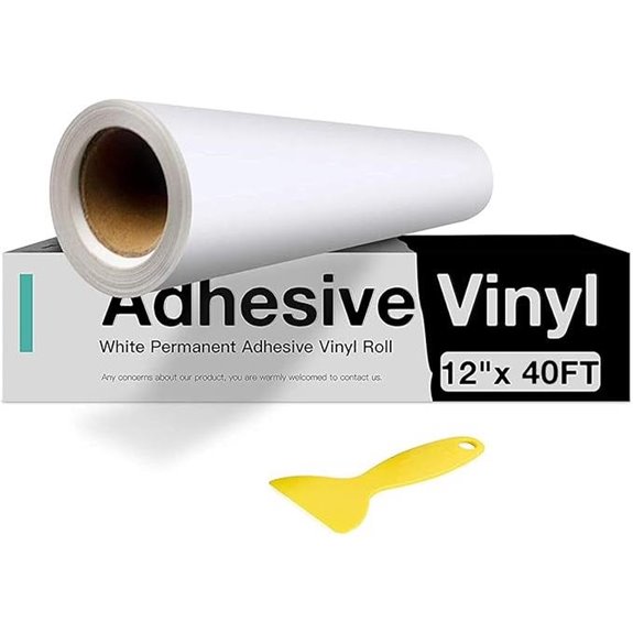 HTVRONT White Permanent Vinyl Roll for Crafting