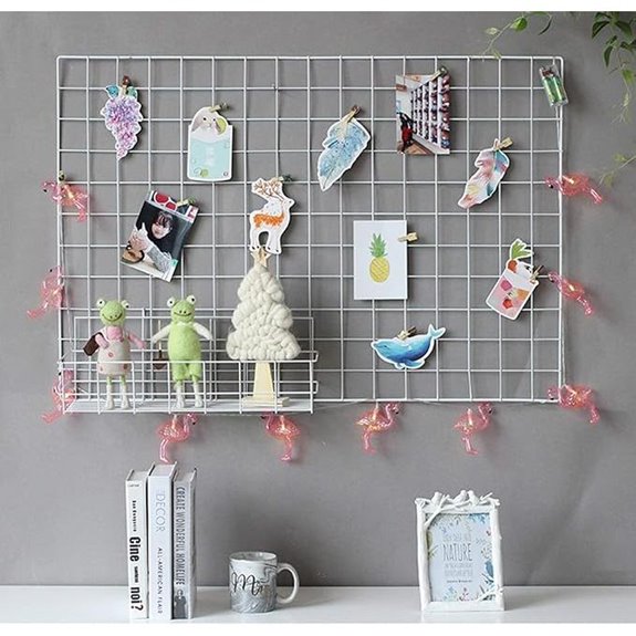 GBYAN 2 Pack White Wall Grid Panels with Clips