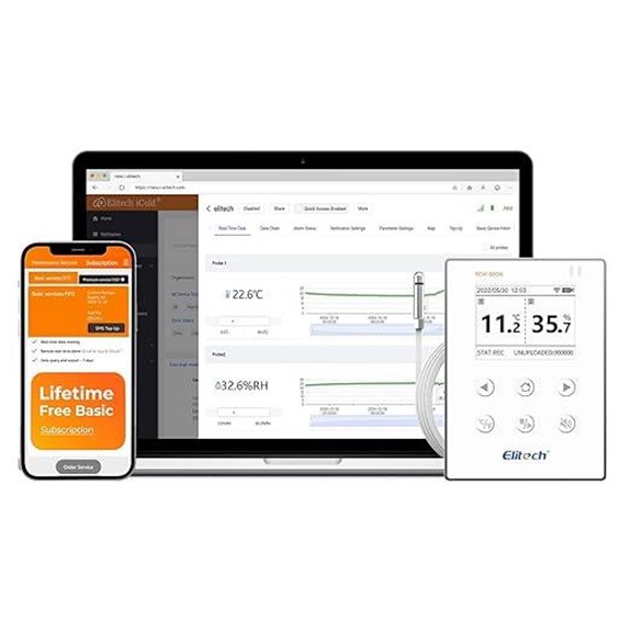 Elitech WiFi Temp & Humidity Data Logger with Probes
