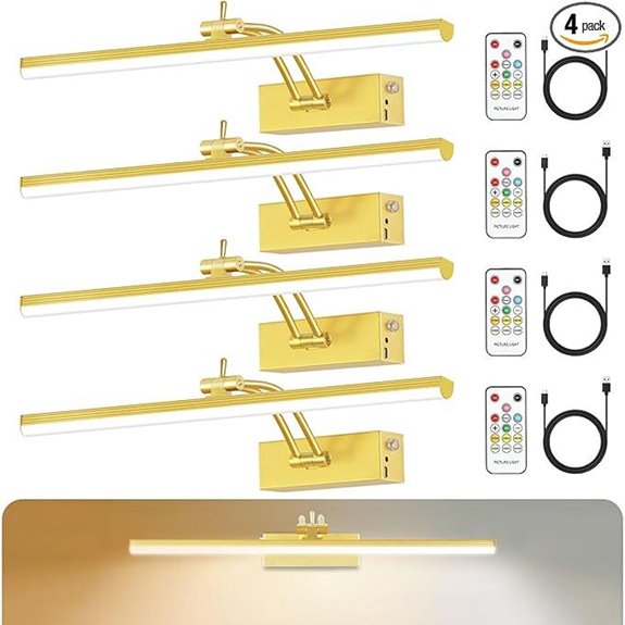 Rechargeable 16in Picture Lights with Remote (4 Pack)