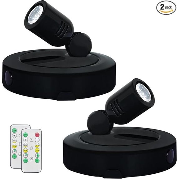 Battery LED Spotlight Set with Remote (2-Pack)