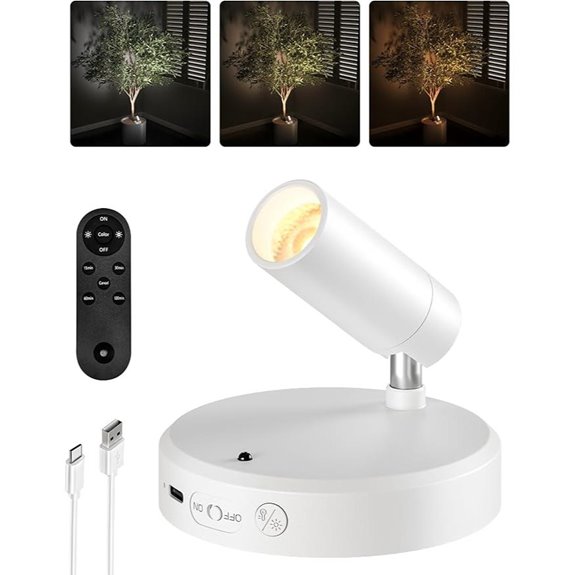 EZVALO Wireless LED Spotlight with Remote (White)