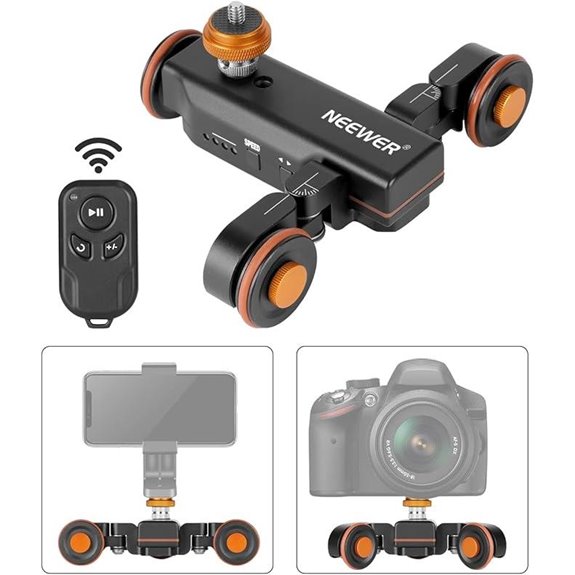 Neewer Motorized Wireless Video Camera Dolly with Remote