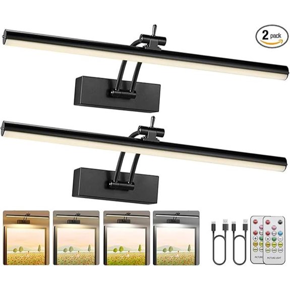 2 Pack Wireless Wall Picture Lights with Remote