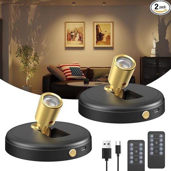 Rechargeable Wireless Indoor LED Spotlights (2 Pack)