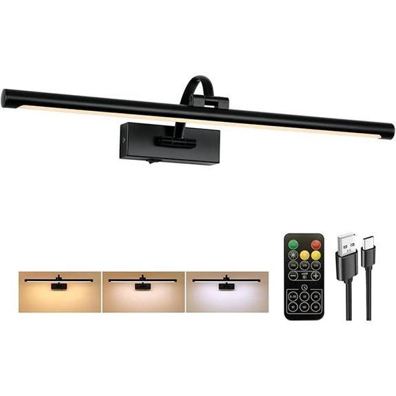 Battery Operated Picture Light with Remote Dimmable