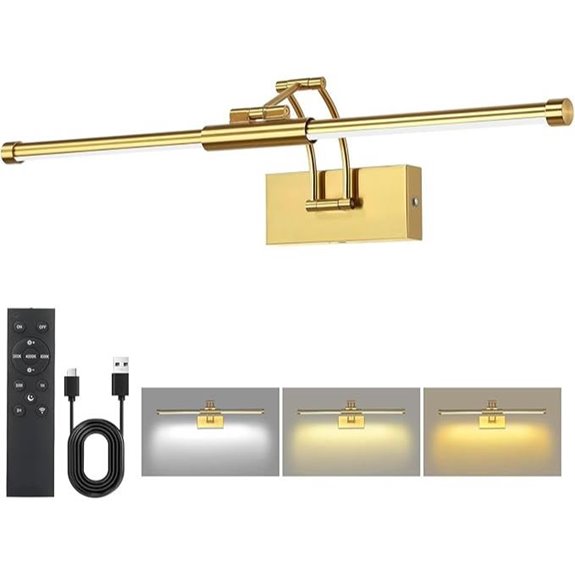 Wireless Battery-Operated Picture Light with Remote