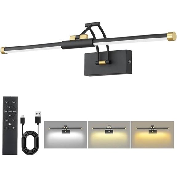 Wireless Battery-Operated Picture Lights with Remote